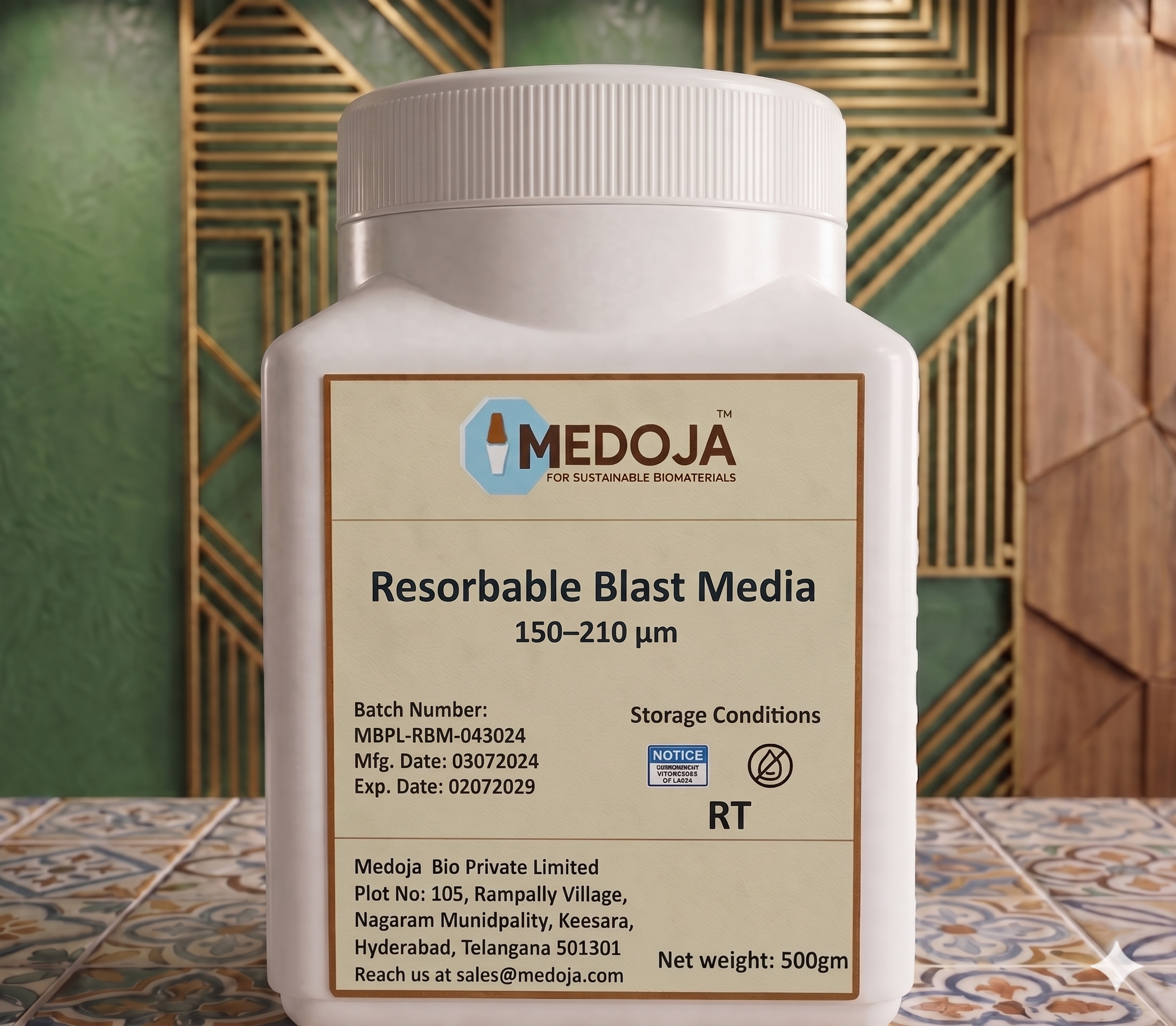 Resorbable Blast Media by Medoja Bio